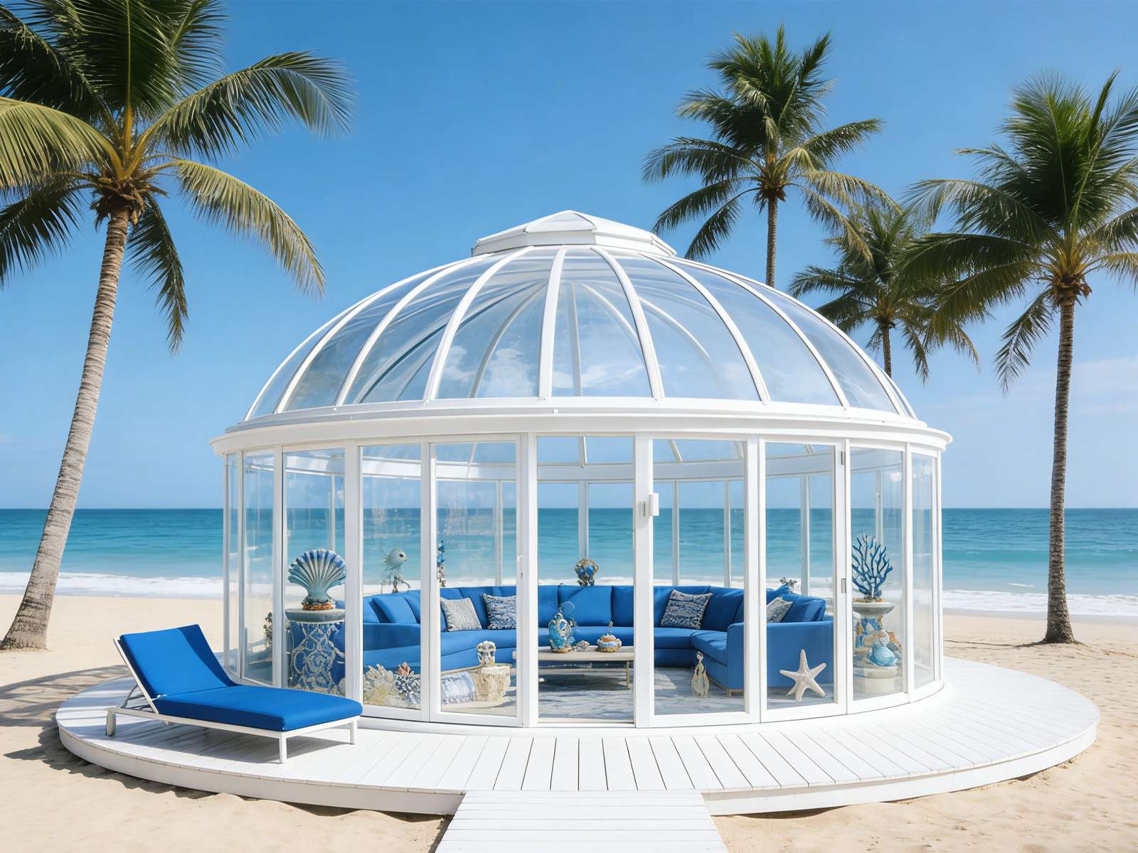 Dome Conservatory, Glass Sunroom, Aluminum Conservatory